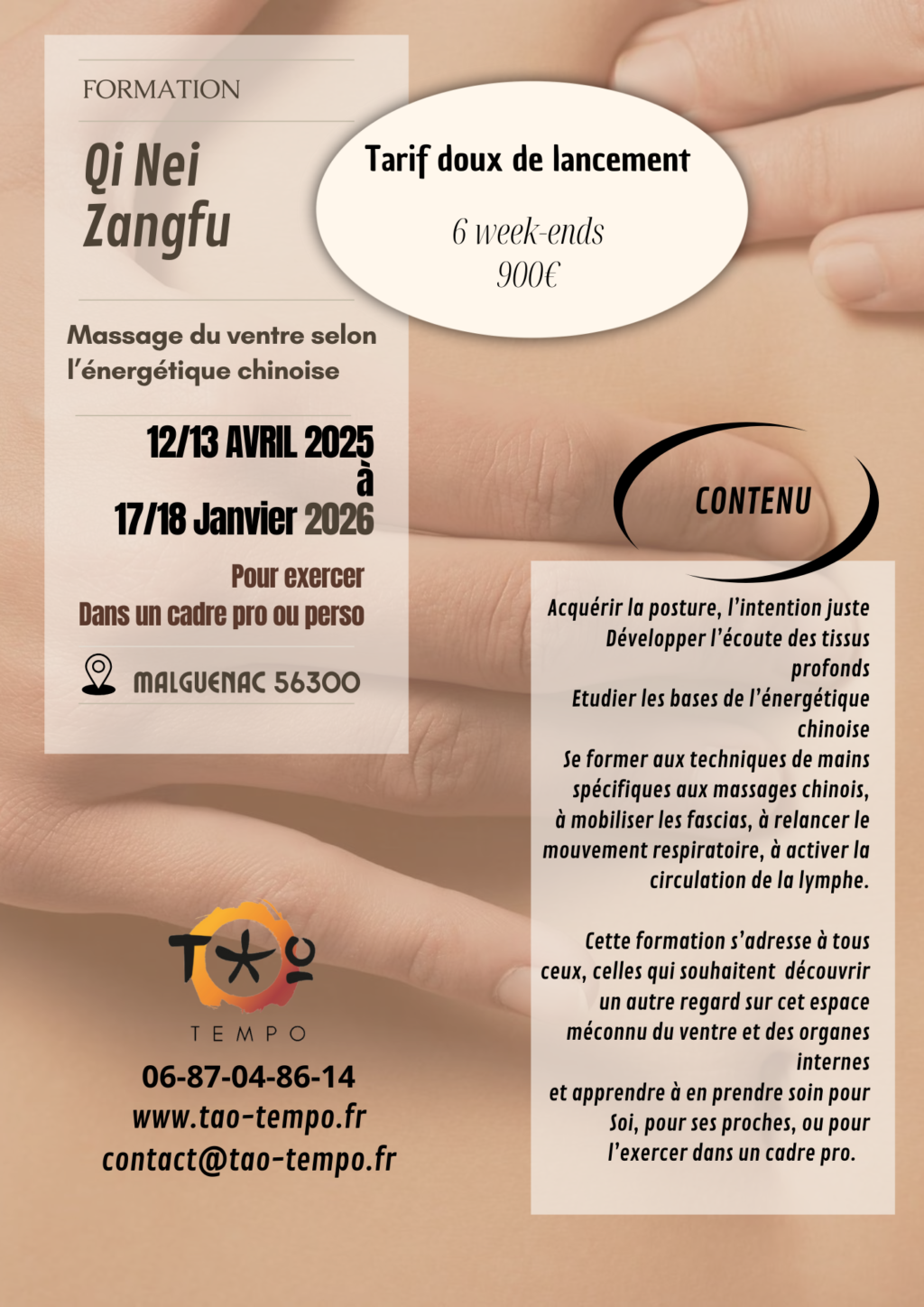 Professionnel ou particulier, cette formation vous permettra d'acquérir un outils incomparable pour le mieux-être du ventre