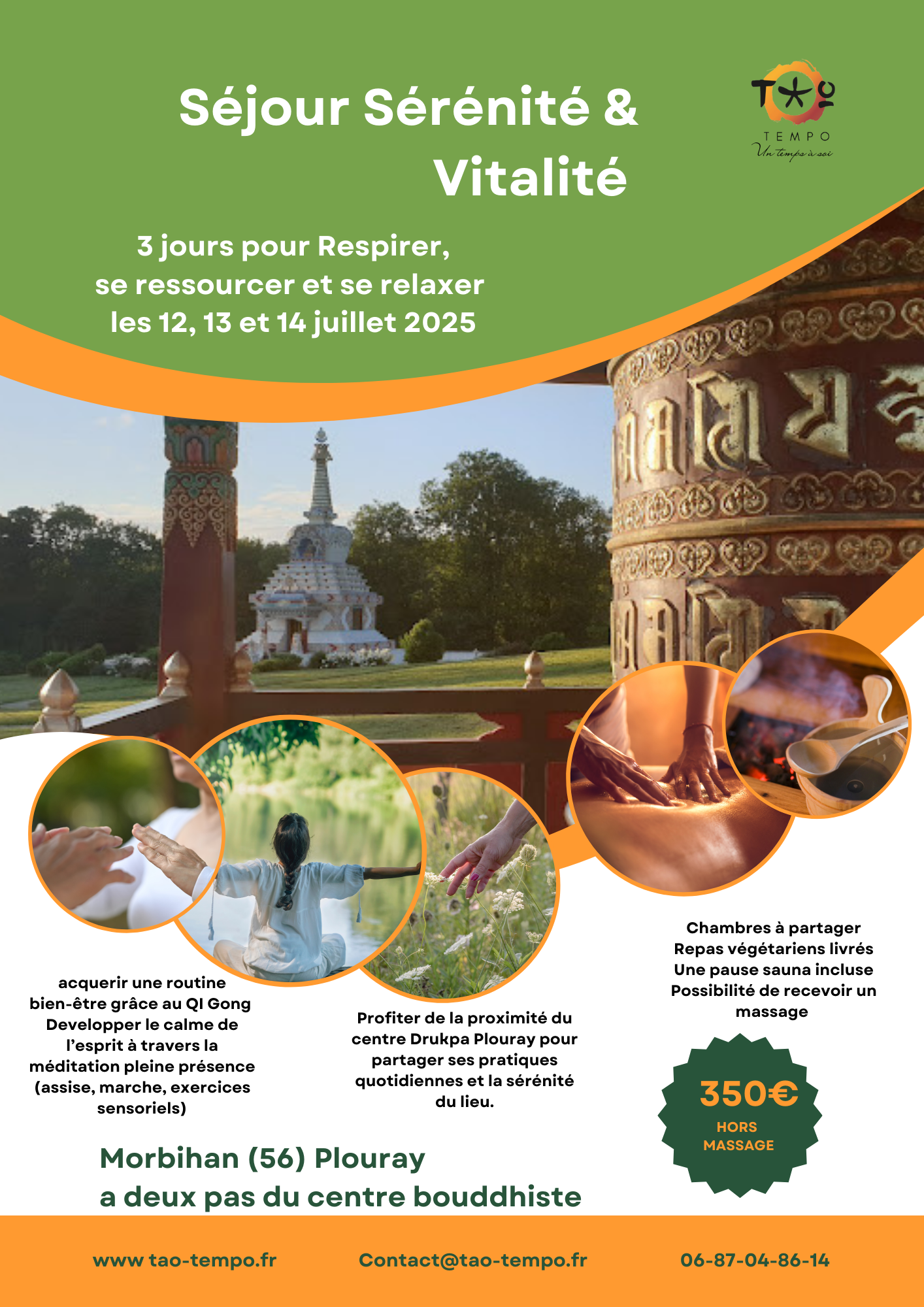 Sejour Qi gong à côté Drukpa Plouray 2025