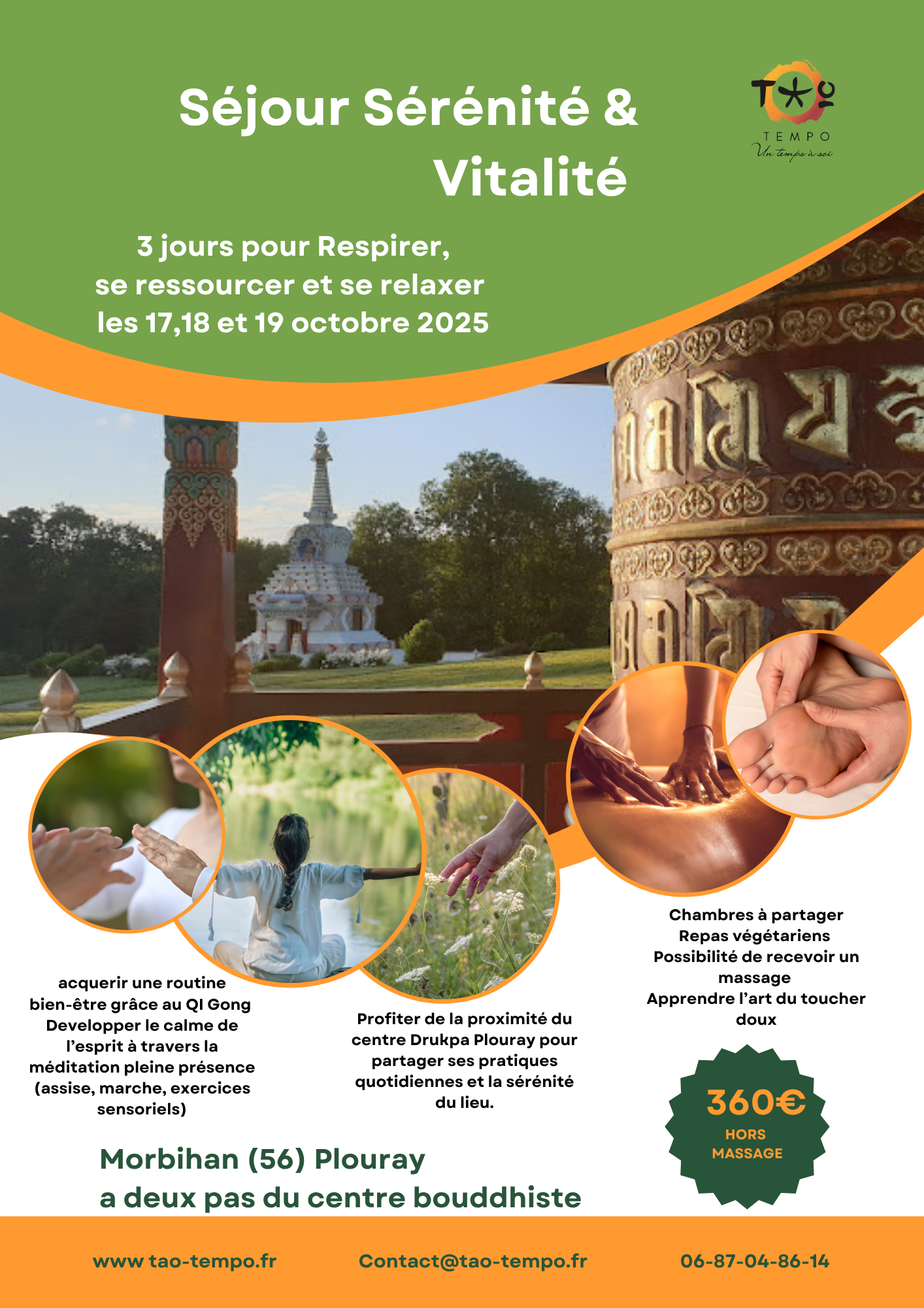 Sejour Qi gong auto massage drukpa Plouray